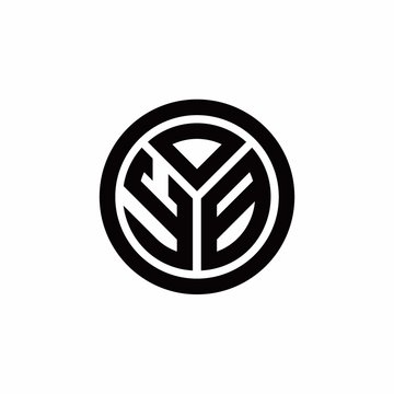recommend clip art: YB monogram logo with circle outline design template
