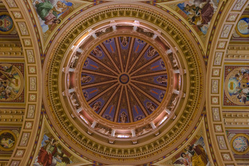 Fototapeta na wymiar interior of the basilica church of sancto antonio hujus civitatis patrono