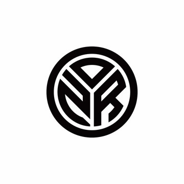 recommend clip art: ZR monogram logo with circle outline design template