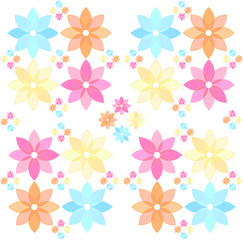 Pastel Seamless Flower Pattern - Textile - Wallpaper - Background