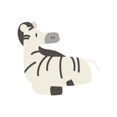 cute zebra animal vector