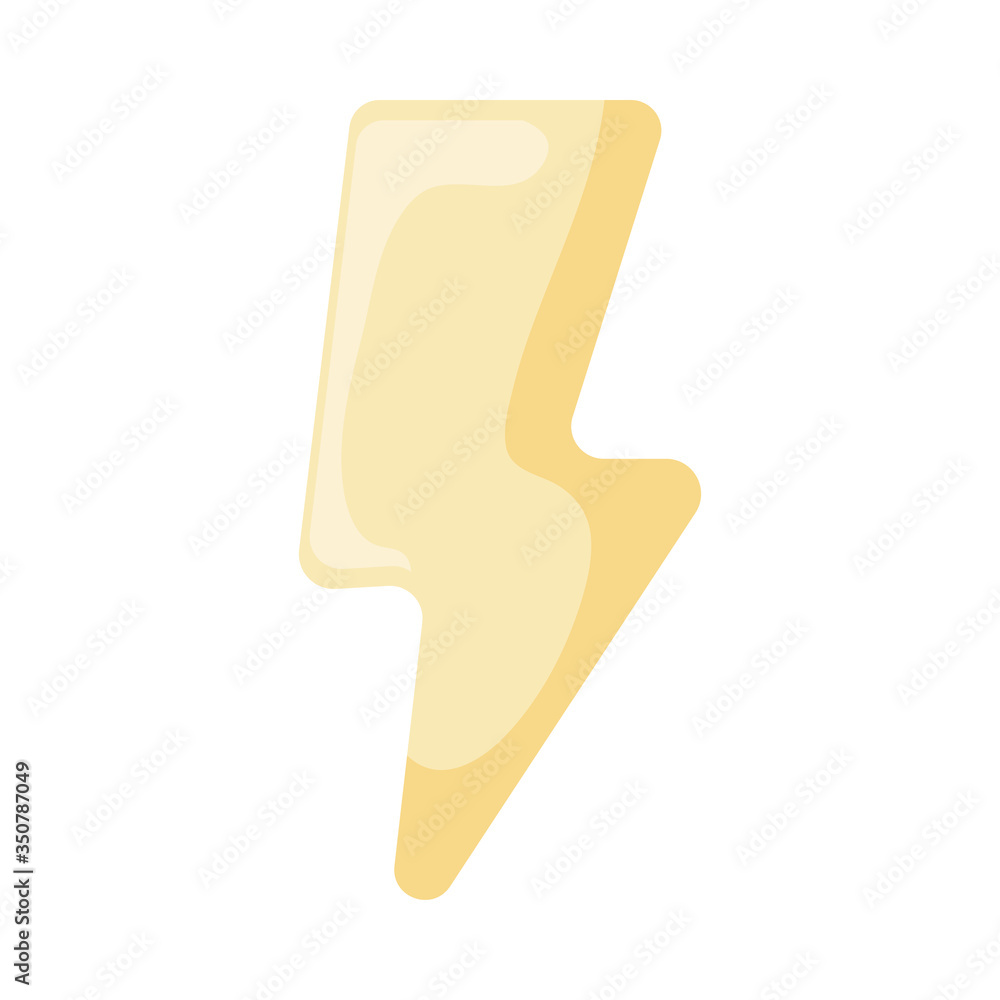 Poster isolated thunder flat style icon vector design