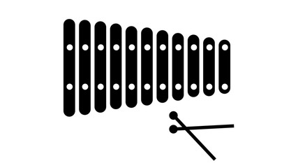 xylophone  illustration on white background