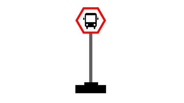 bus stop public transport icon  illustration design