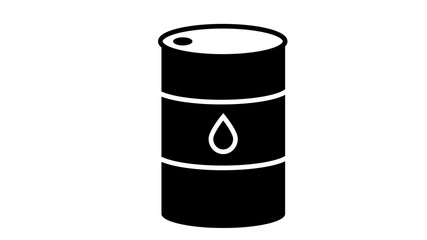Blank realistic black oil barrel. illustration 