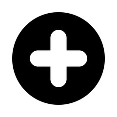 Plus silhouette style icon vector design