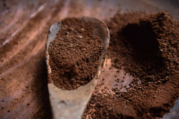 Roasted coffee beans background.Coffee Beans Local Coffee Shop