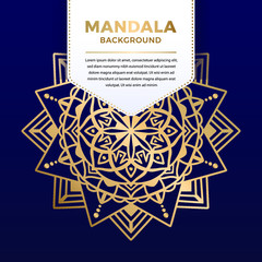 Luxury mandala background with golden arabesque pattern arabic islamic east style Premium Vector