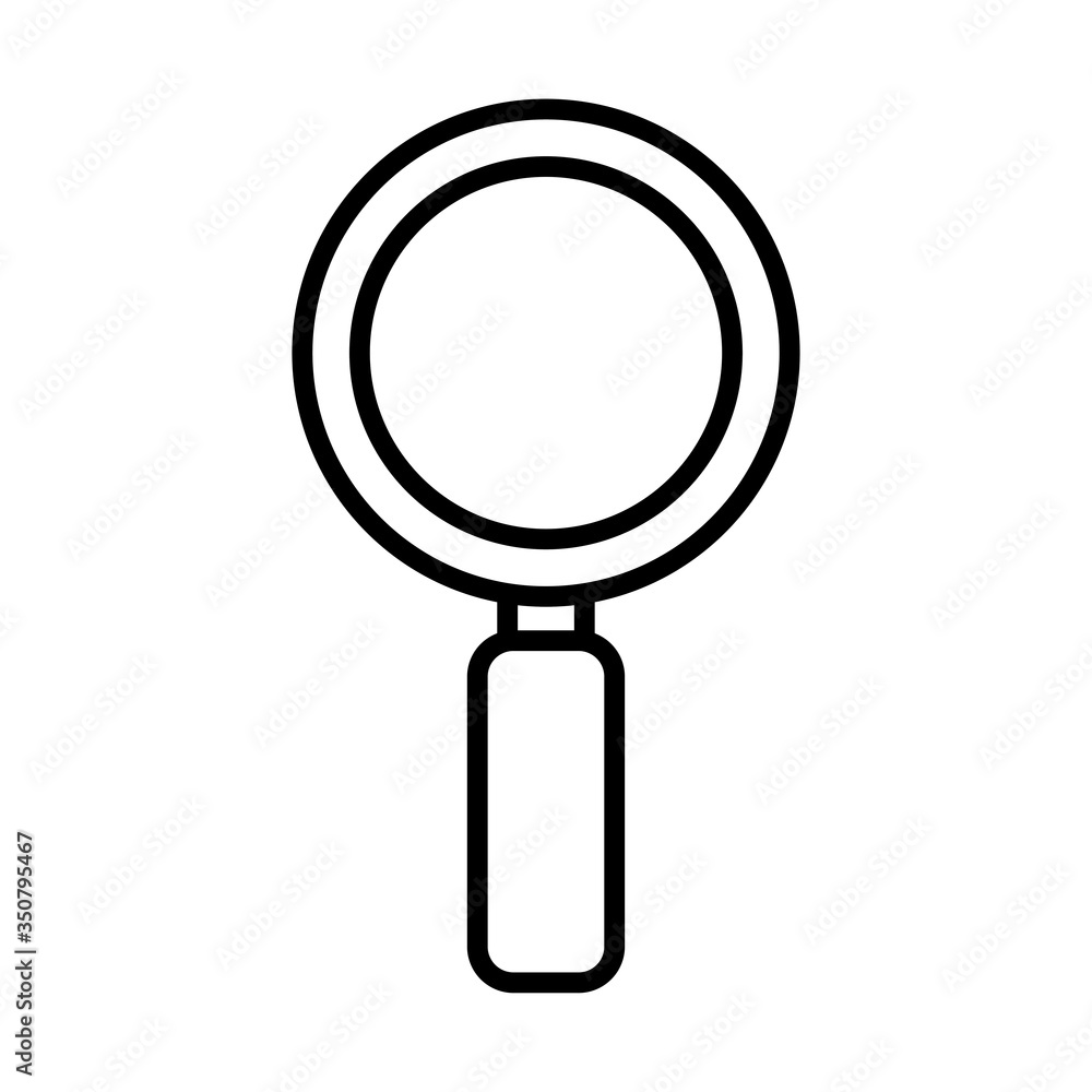Poster isolated lupe line style icon vector design