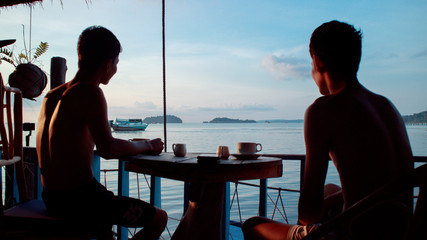 A cup of coffee and chilling while you waiting for the sunrise. One of the best moment that i need...