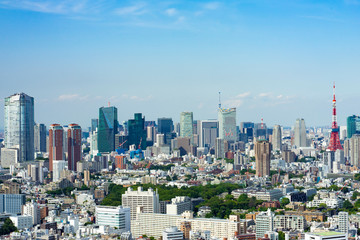 Fototapeta na wymiar 東京の風景 恵比寿から麻布、六本木方面を望む