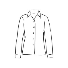 woman's shirt sketch. women's blouse, shirt, vector sketch illustration