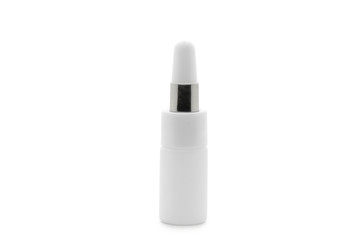 Cosmetic lotion bottle cream on white background.