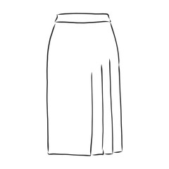 Vector illustration of skirts. Women's clothes. women's skirt, vector sketch illustration