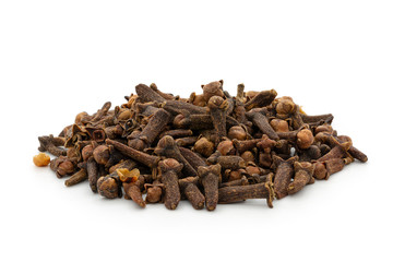 Cloves isolated on white background.