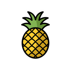 Obraz premium pineapple - fruit icon vector design template