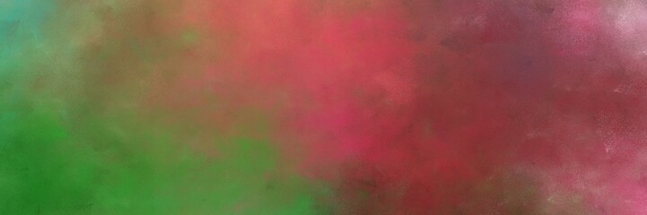 beautiful abstract painting background graphic with pastel brown, forest green and indian red colors and space for text or image. can be used as horizontal background texture