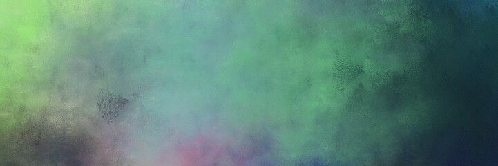 beautiful vintage abstract painted background with slate gray, very dark blue and dark sea green colors and space for text or image. can be used as horizontal header or banner orientation