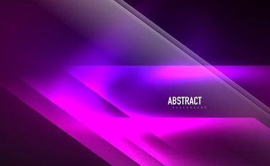 Dynamic neon shiny abstract background. Trendy abstract layout template for business or technology presentation, internet poster or web brochure cover, wallpaper