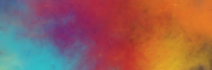 beautiful sienna and cadet blue color background with space for text or image. vintage texture, distressed old textured painted design. can be used as horizontal header or banner orientation