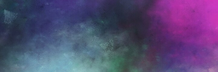 beautiful abstract painting background graphic with dark slate gray, mulberry  and cadet blue colors and space for text or image. can be used as horizontal background graphic