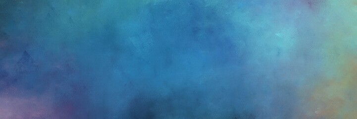 beautiful vintage abstract painted background with teal blue, light slate gray and cadet blue colors and space for text or image. can be used as horizontal background texture