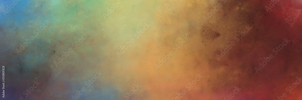 Poster beautiful abstract painting background graphic with pastel brown and dark khaki colors and space for text or image. can be used as horizontal background texture