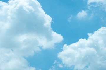 Obraz na płótnie Canvas Beautiful blue sky with clouds for background. Beautiful blue sky.