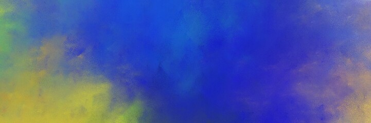 beautiful dark slate blue, strong blue and yellow green colored vintage abstract painted background with space for text or image. can be used as postcard or poster