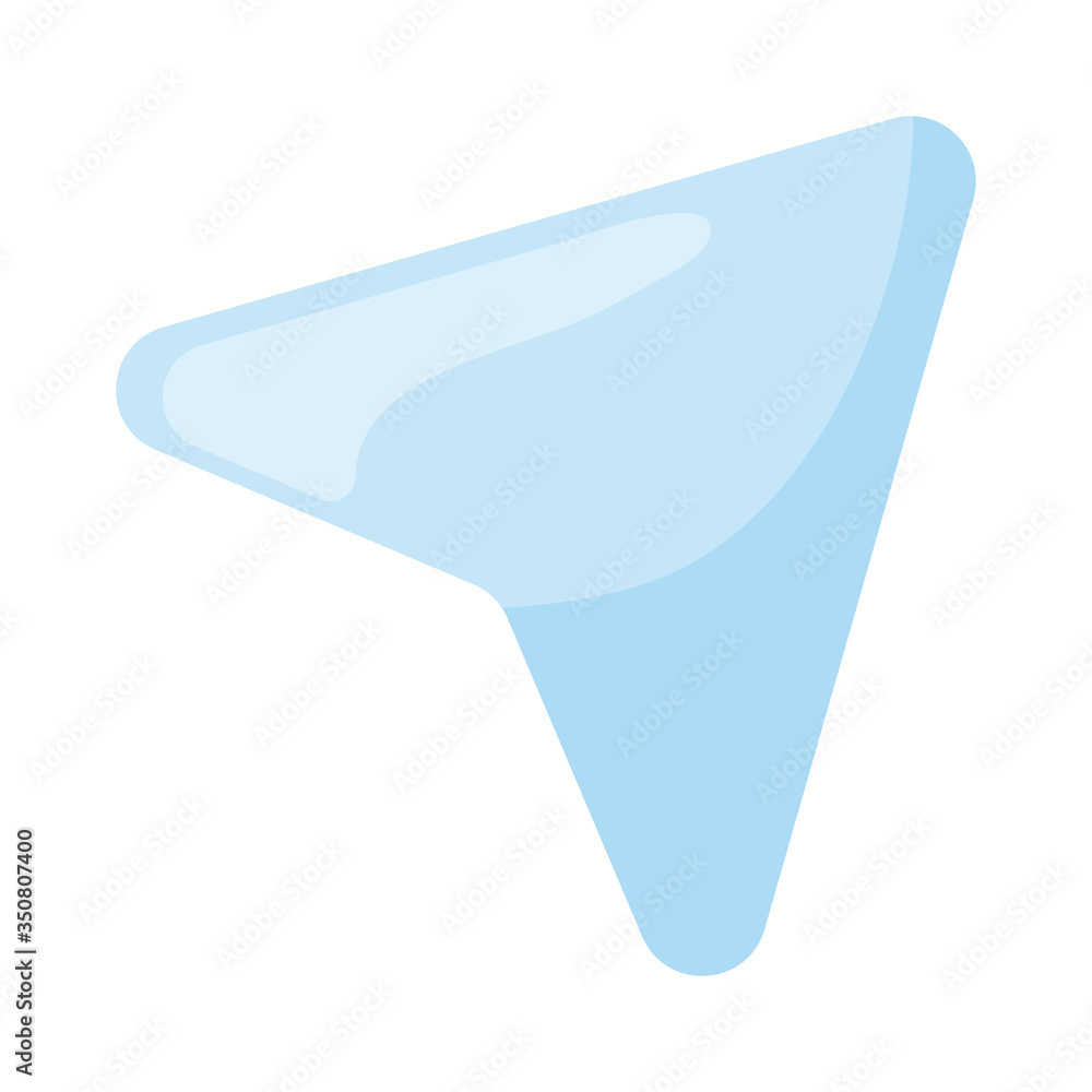 Poster isolated gps arrow flat style icon vector design