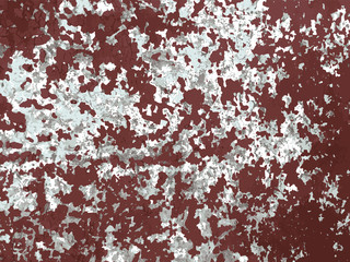 Rusty metal grunge texture on white background. Vector