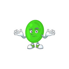 A cartoon image of cocci in smirking face