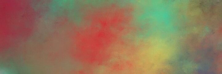 beautiful abstract painting background texture with pastel brown and dark sea green colors and space for text or image. can be used as header or banner