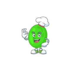 Cocci chef cartoon drawing concept proudly wearing white hat