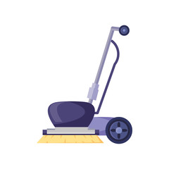 industrial floor cleaner on white background