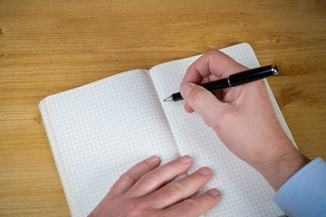 Write on a notebook