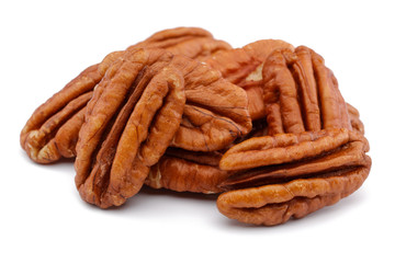 Pecan nut isolated on white