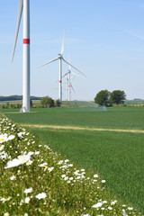 Fototapeta premium éolienne vent energie vert ecologie environnement