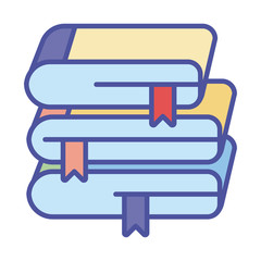 education books line and fill style icon vector design