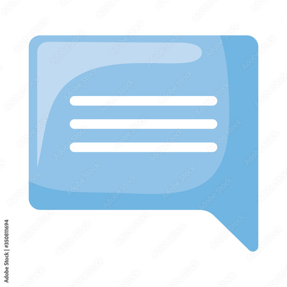 Poster isolated communication bubble flat style icon vector design