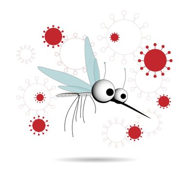 Mosquitoes are carriers of infections. Winged insects. Insect mosquito, mosquito and pest illustration for oil repellent, spray and ad patches, poster. Flying mosquitoes flock in the promo