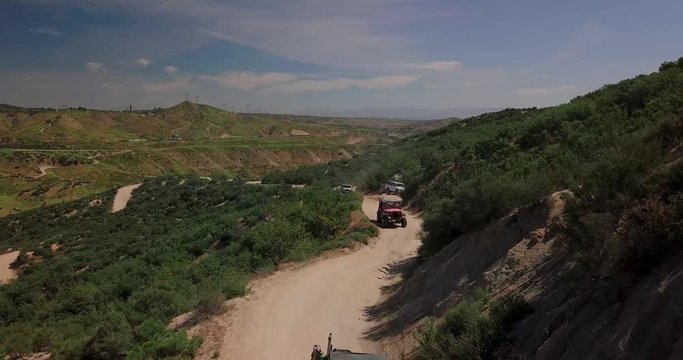 4x4 Off-road Vehicles Rock Crawling and Driving on Trails