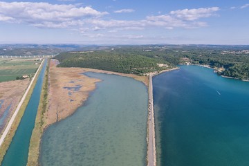 Adriatic sea Mirna river Antenal Tar Croatia Aerial Drone Photo
