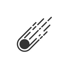 comet astronomy icon vector illustration sign