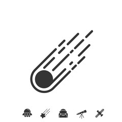comet astronomy icon vector illustration sign