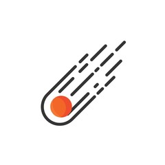 comet astronomy icon vector illustration sign