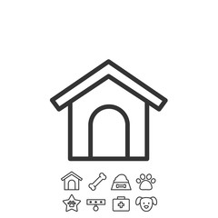 dog house icon vector illustration sign