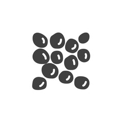 Coccus bacteria vector icon. filled flat sign for mobile concept and web design. Cocci bacteria glyph icon. Symbol, logo illustration. Vector graphics