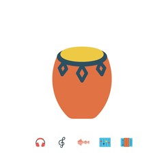 drum icon vector illustration sign