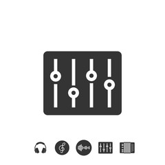 music equalizer icon vector illustration sign